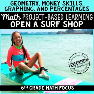 Surf Shop Project Based Learning Math