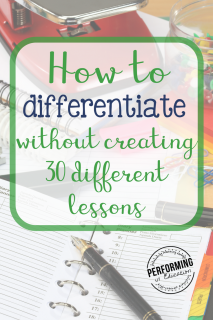 Learn how to differentiate without creating lesson plans for each individual student. You NEED to show your admin this post!