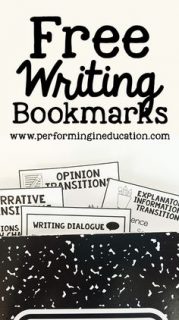 Free Writing Bookmarks