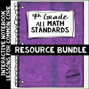 Interactive Math Notebook ALL 4th Grade Common Core Bundle ENTIRE YEAR