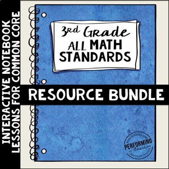 Interactive Math Notebook ALL 3rd Grade Common Core Bundle ENTIRE YEAR