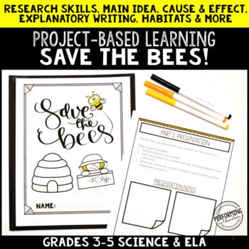 Save the Bees Project Based Learning for 3rd, 4th, and 5th