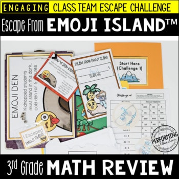 3rd Grade Math Test Prep Game | Easy-Prep Escape Room | End of Year Review