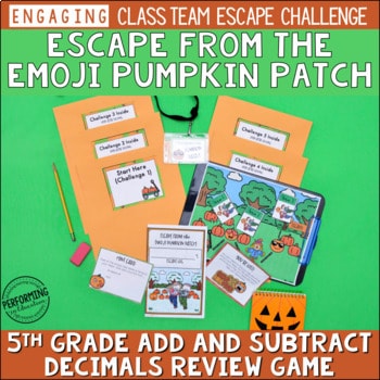 Halloween Escape Room | 5th Grade Halloween Math Activity | Decimals