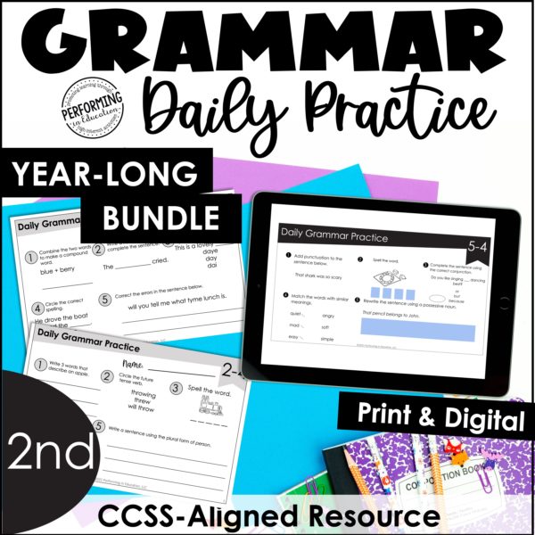 Daily Grammar Practice For 2nd Grade | Grammar Worksheets | Spiral Review