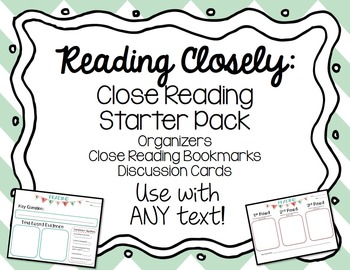 Close Reading Starter Pack for Grades 3-5 freebie