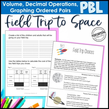 Project Based Learning: Field Trip to Space – Decimals, Graphing, Volume 5th