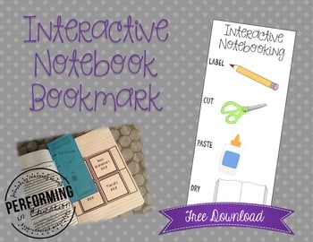 FREE Interactive Notebook Bookmark – Save your page!