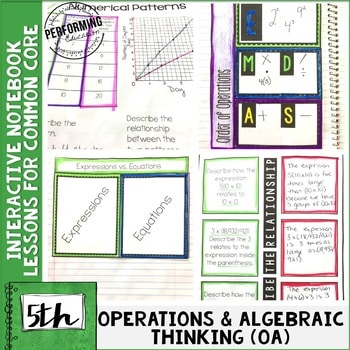 Interactive Math Notebook 5th Operations & Algebraic Thinking