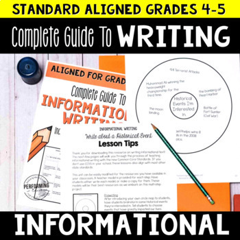 Informational Writing Complete Guide Grades 4-5 | Writing Lesson Plans