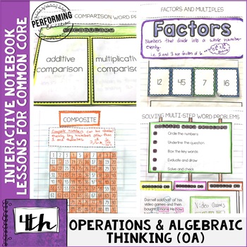 Interactive Math Notebook 4th Grade Operations & Algebraic Thinking OA