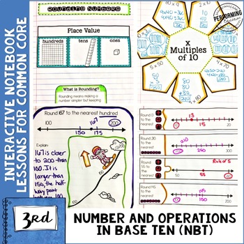 Interactive Math Notebook 3rd Grade Number and Operations in Base Ten NBT