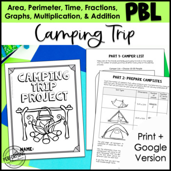 Math Project-based Learning for 3rd Grade: Camping Trip | Print & Digital