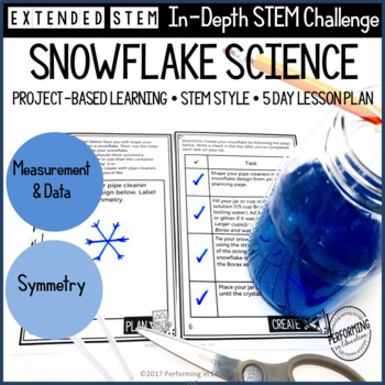 Snowflake STEM Project-Based Learning: Symmetry, Data Collection (5 Day Lesson)