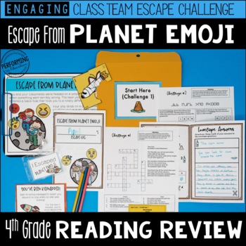 4th Grade Reading Review Game | ELA Test Prep Game Escape Room
