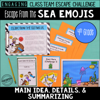 Main Idea Test Prep 4th Grade Escape Room | Breakout Game
