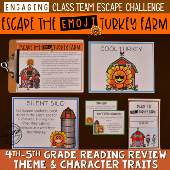 Thanksgiving Escape Room 4th & 5th Grade | Thanksgiving Reading Comprehension
