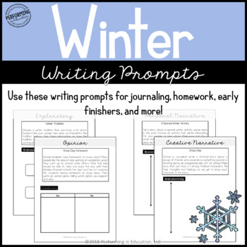 Free Winter Writing Prompts | Grades 3-5