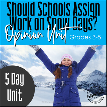 December Writing Activities | Snow Day Text-Based Opinion Writing
