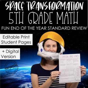 5th Grade Math Space-Themed Transformation | Math Review Worksheets