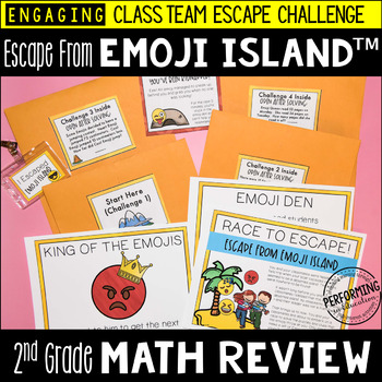 2nd Grade Math Test Prep Escape Room Game | End of Year Review