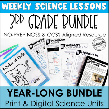 3rd Grade Science Units | Year-Long Bundle | With Reading Passages