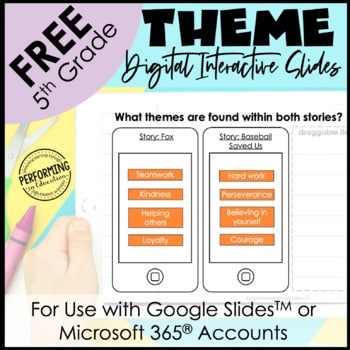 FREE Digital Interactive Reading Notebook for Theme | Theme Reading Unit
