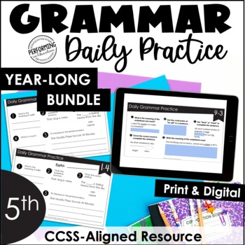 Daily Grammar Practice For 5th Grade | Grammar Worksheets | Spiral Review