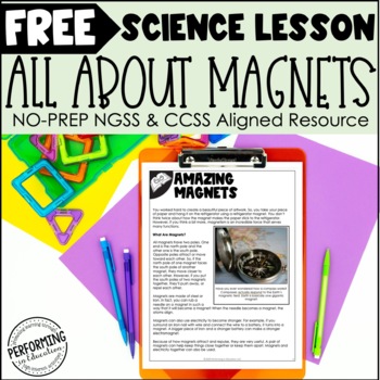Magnets Lesson | Magnets Text and Questions | NGSS 3-PS3-2 | 3rd Grade Science