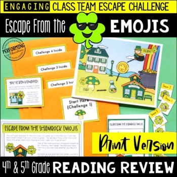 St. Patrick’s Day Reading Escape Room | 4th & 5th Grade Informational Text Game