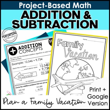 Math Project-Based Learning: Multi-Digit Addition & Subtraction | 4th Grade Math
