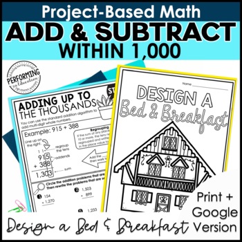Math Project-Based Learning: Addition and Subtraction Within 1,000 | 3rd Grade
