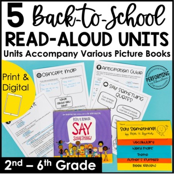 Picture Book Read Aloud Units | Back-to-School Reading Lessons | 2nd-6th Grade