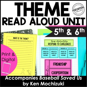 Theme Read Aloud Unit | Theme Picture Book Lessons | Baseball Saved Us