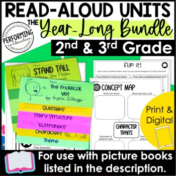Picture Book Read Aloud Units | Year-Long Bundle of Reading Lessons | 2nd-3rd