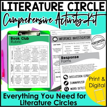 Literature Circle Activity Kit | Book Clubs Student Organizers | 5th-6th Grade