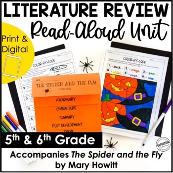 Halloween Read-Aloud Unit | Use With Book The Spider & the Fly | 5th-6th Grade