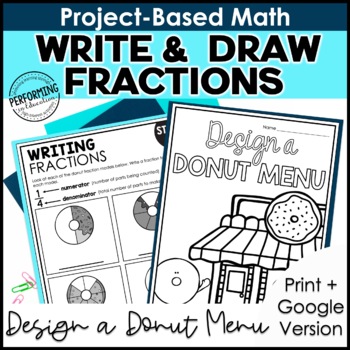 Math Project-Based Learning: Understand, Write & Partition Fractions | 3rd Grade