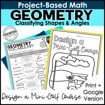 Math Project-Based Learning: Geometry | Classify Shapes & Angles | 4th Grade