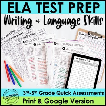 ELA Test Prep | Quick Check Writing & Language Assessments | 3rd – 5th Grade