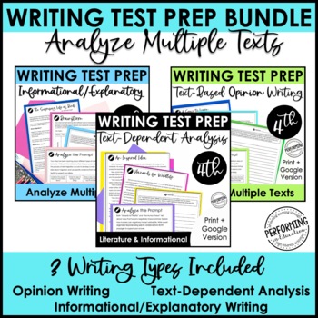 4th Grade Writing Test Prep Bundle | Text-Based Writing