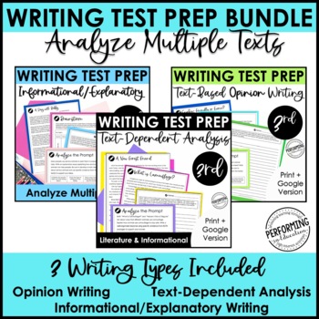 3rd Grade Writing Test Prep Bundle | Text-Based Writing