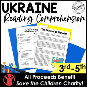 Ukraine Reading Comprehension | All About Ukraine Article & Activity