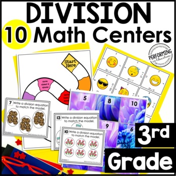 3rd Grade Math Centers | 10 Division Centers | Division Worksheets & Games