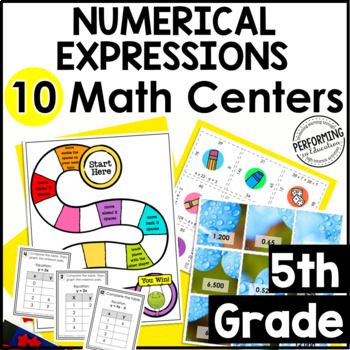 5th Grade Math Centers | 10 Numerical Expressions Centers | Order of Operations