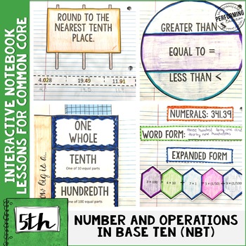 Interactive Math Notebook Common Core Aligned 5th Grade ALL NBT Standards