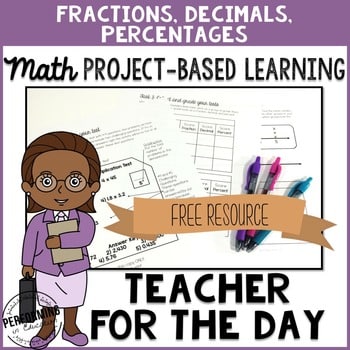Project Based Learning: Teacher for the Day Fractions, Decimals, Percents