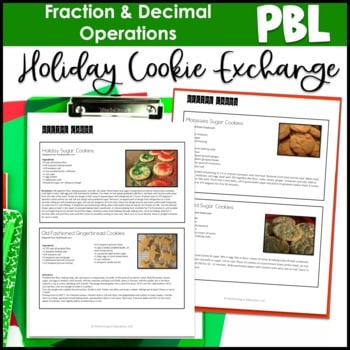 Christmas Project Based Learning | Holiday Cookie Exchange Math Project